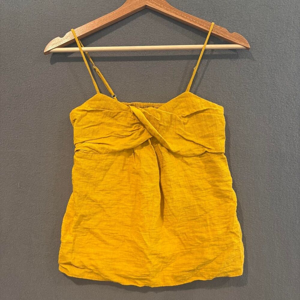 banana republic mustard yellow crop tank